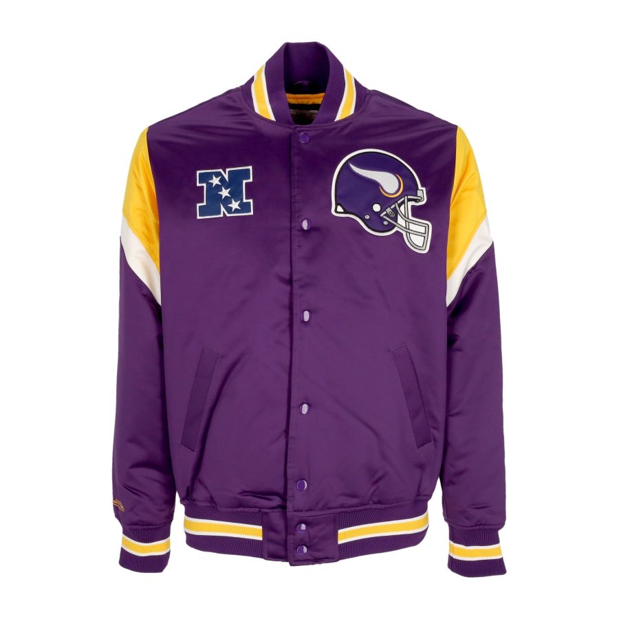 Men's Bomber Jacket Nfl Heavyweight Satin Jacket Minvik Original Team Colors