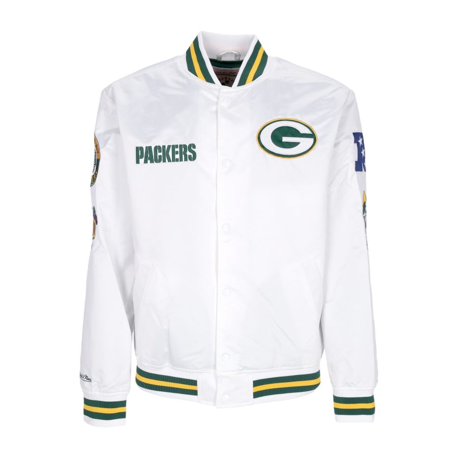 Men's Bomber Jacket Nfl Hometown Lw Satin Jacket Grepac White