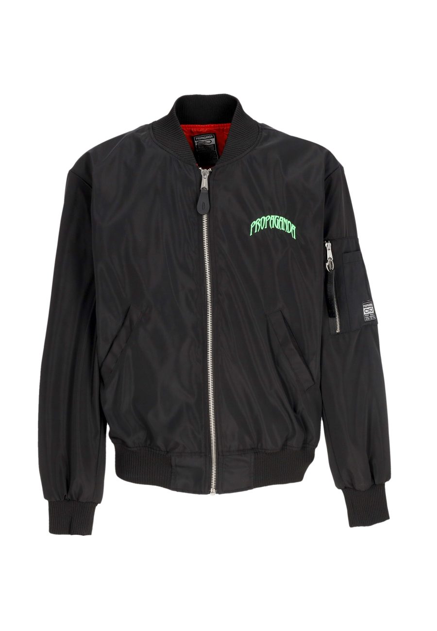 Men's Bomber Jacket Triangle Panther Bomber Black