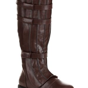 Men's Brown Costume Boots with Straps