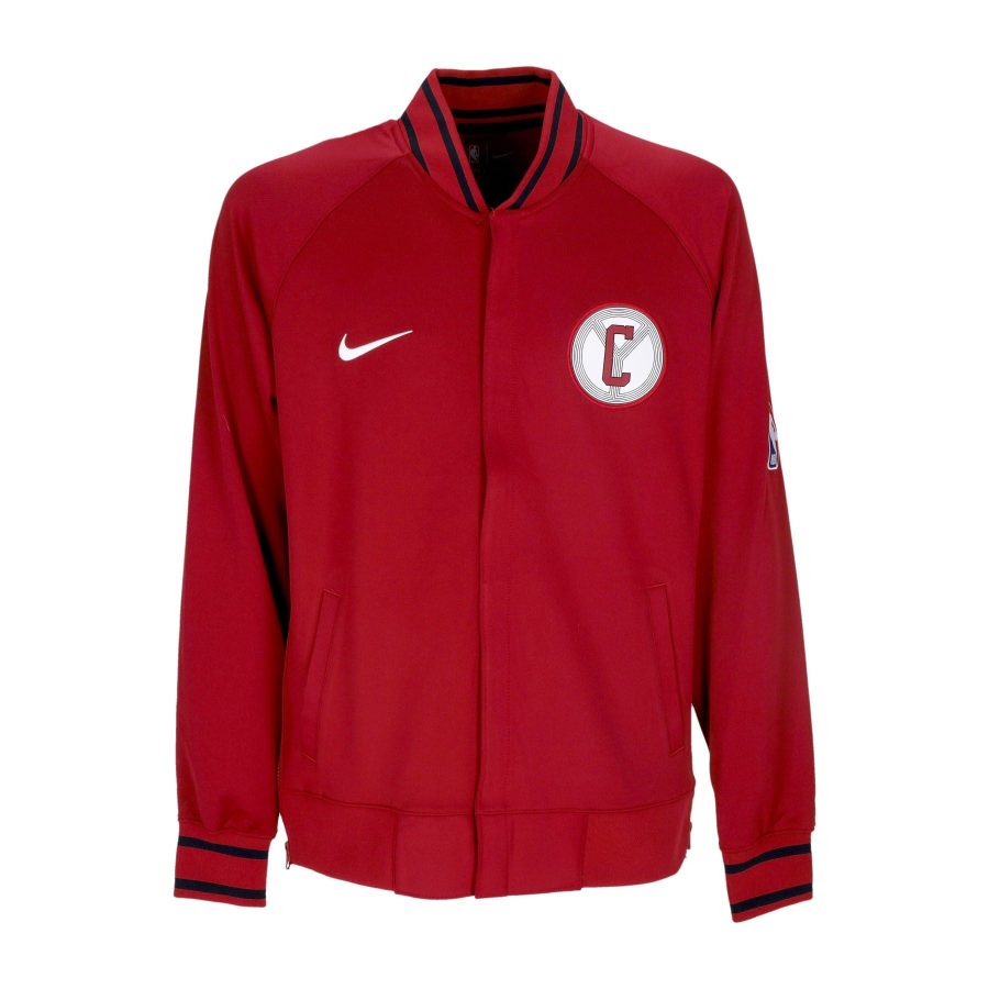 Men's College Lightweight Sweatshirt Nba City Edition Dri-fit Showtime Full-zip Jacket Chibul Team Crimson/team Crimson/white