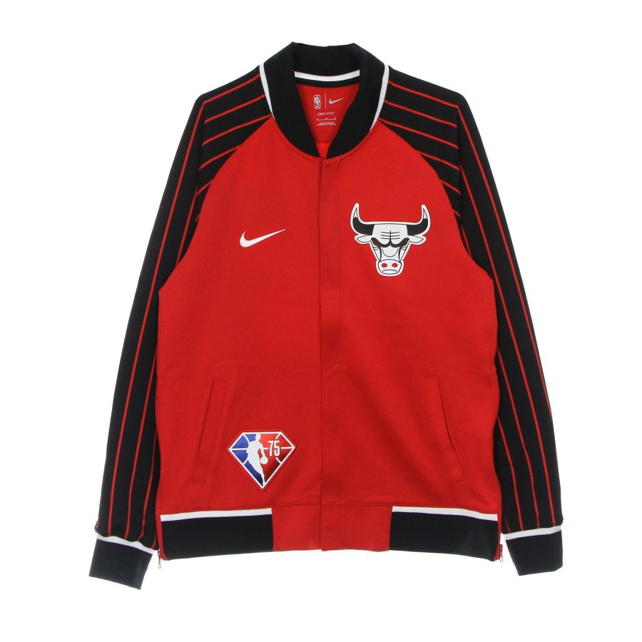 Men's College Lightweight Sweatshirt Nba Dri Fit Showtime City Edition L/s Jacket Chibul University Red/black/white