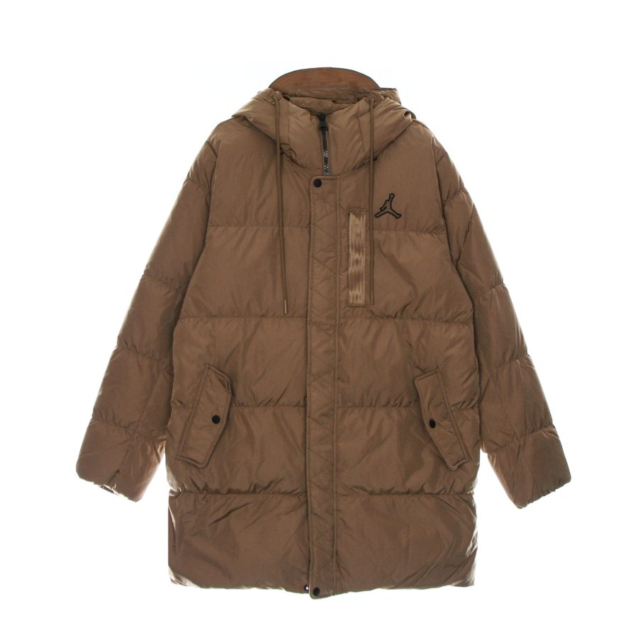 Men's Essential Statement Down Parka Archaeo Brown Long Down Jacket