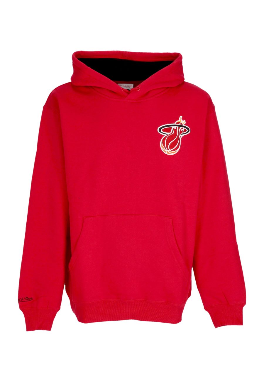 Men's Hoodie Nba Premium Fleece Vintage Logo Hoodie Dwyane Wade Miahea Scarlet