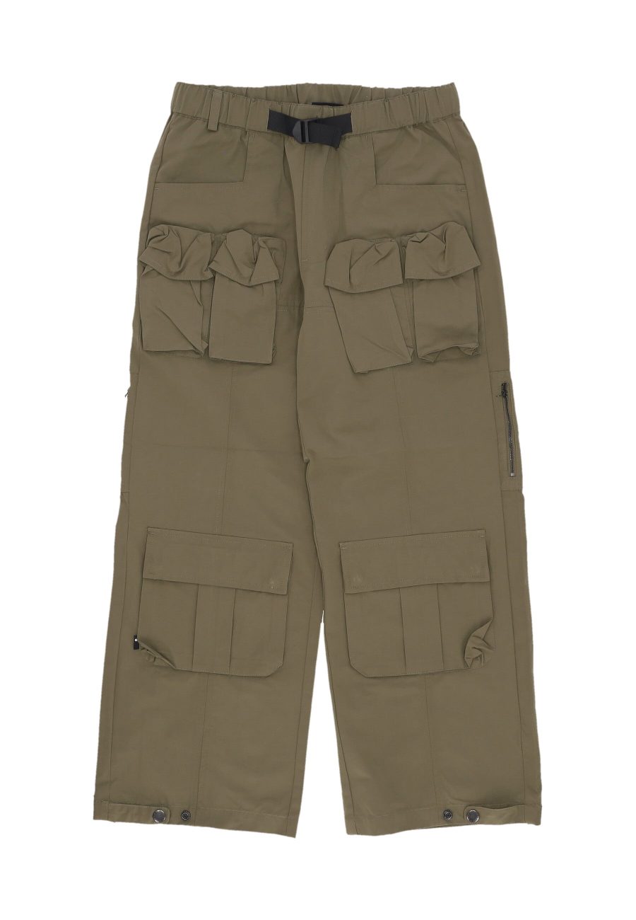 Men's Long Pants Wide Cargo Pants Olive