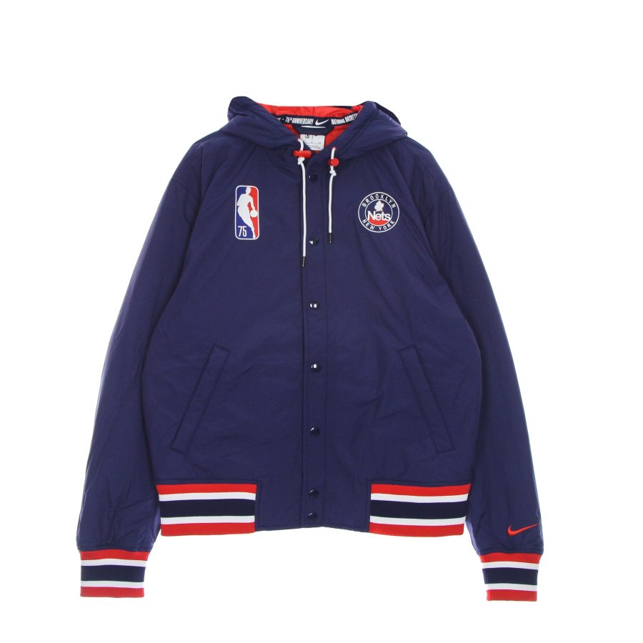 Men's NBA Courtside Full Zip Jacket Bronet Blue Void/university Red