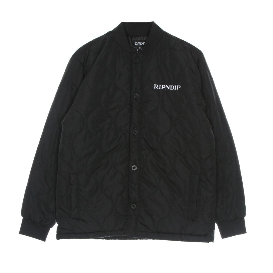 Men's Nermboutins Quilted Bomber Jacket Black