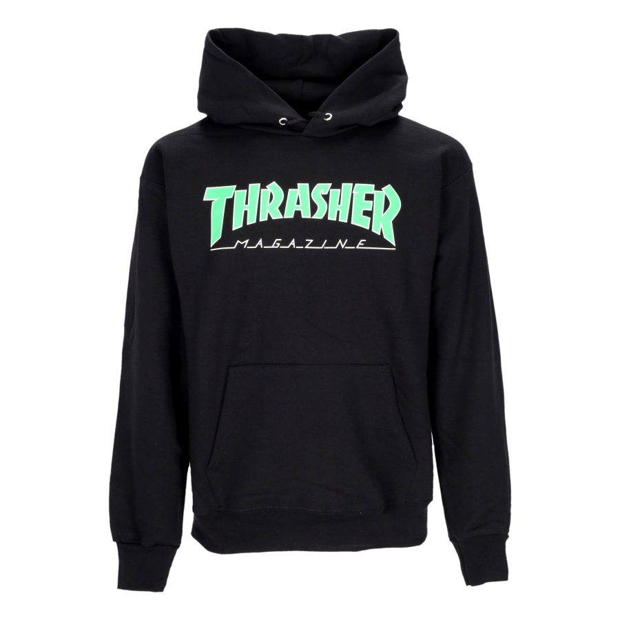 Men's Outlined Hoodie Black/green