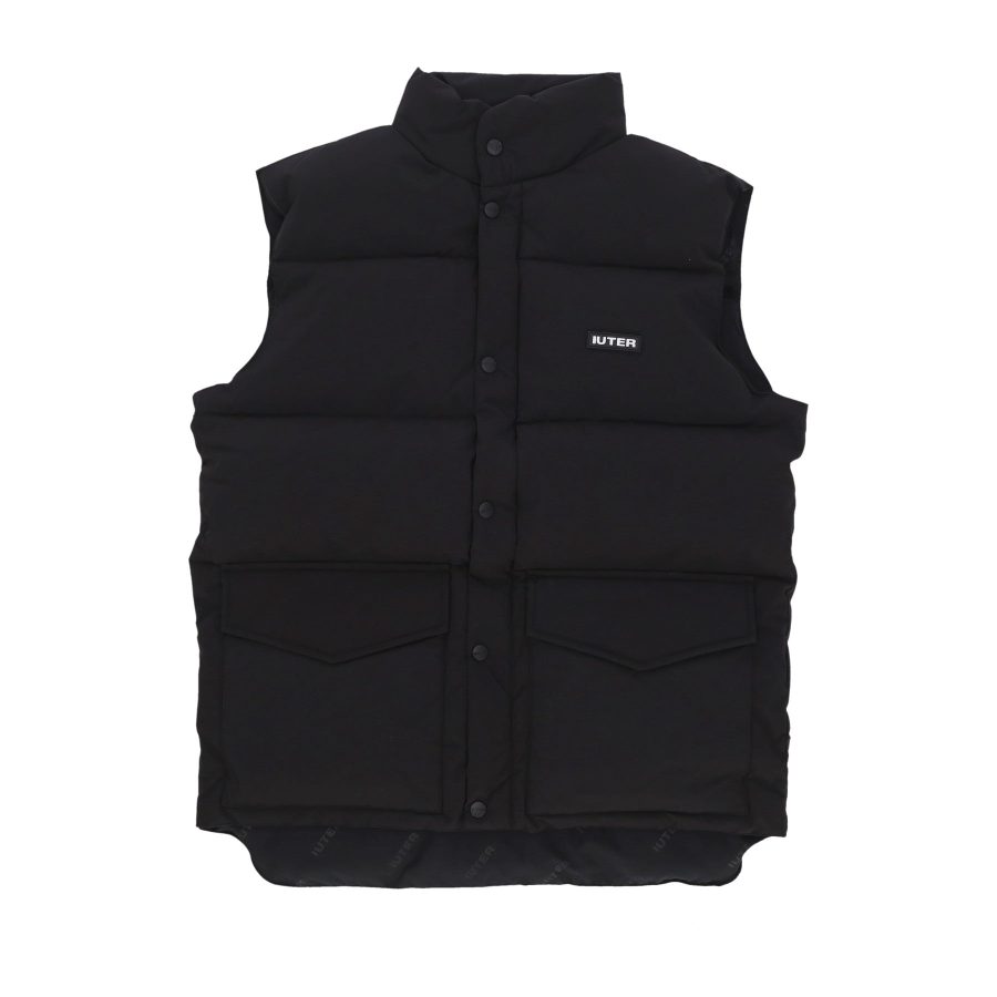 Men's Puff Vest Black Sleeveless Down Jacket