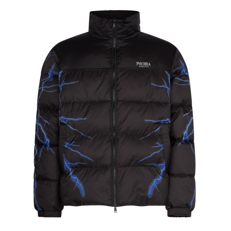 Men's Puffy Jacket Black/blue down jacket