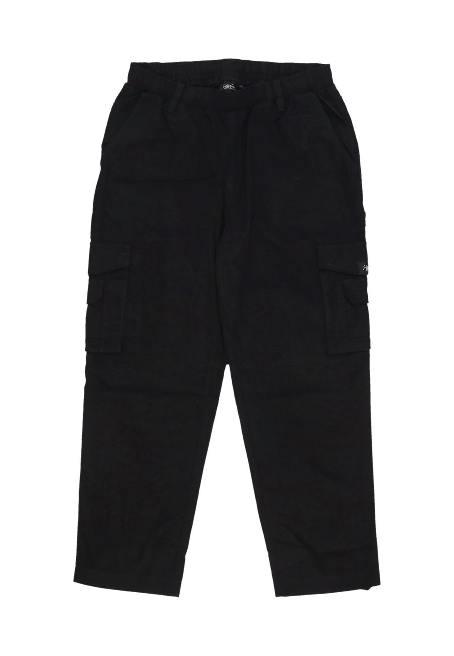 Men's Ripstop Baggy Cargo Long Pants Black