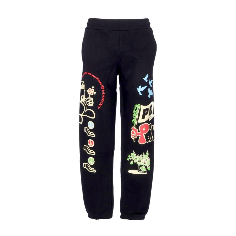 Men's Sweatpants Peace And Power Sweatpants Black