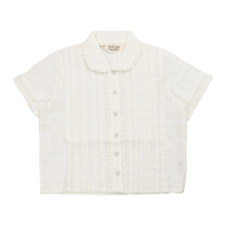 Mercado Square Button Up Shirt in White