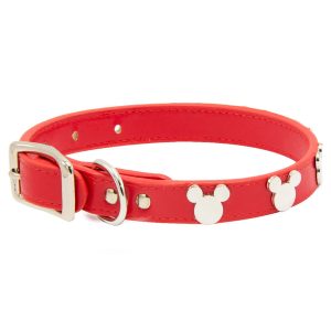 Mickey Mouse Head Icon Vegan Leather Dog Collar