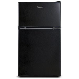 Midea WHD-113FB1 Double Door Mini Fridge with Freezer for Bedroom Office or Dorm