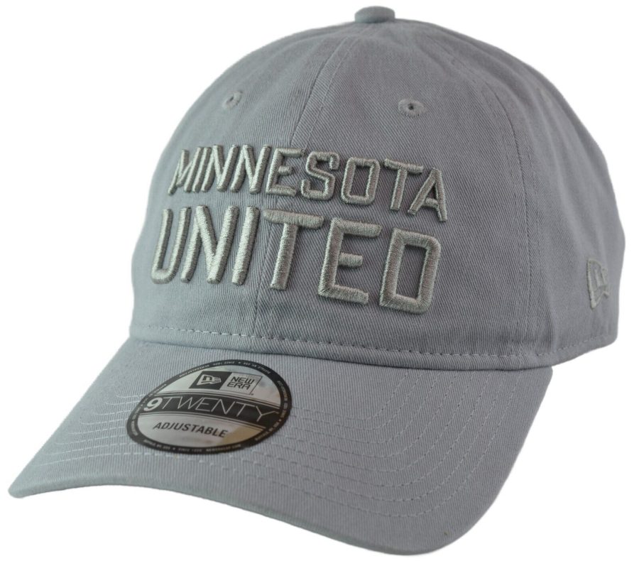 Minnesota United FC MNUFC MLS Script Logo Gray 9TWENTY Hat Adjustable Cap