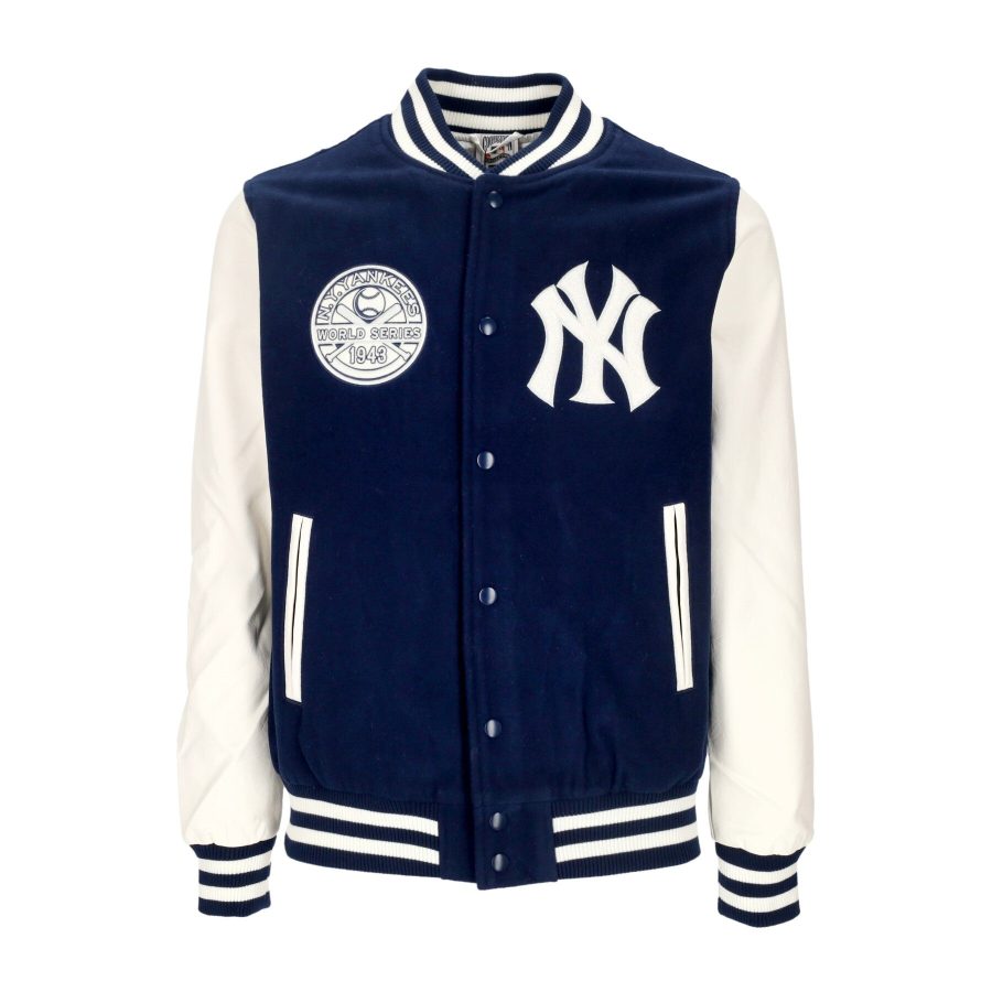 Mlb Heritage Varsity Jacket Neyyan Obsidian Blue/off White Men's College Jacket