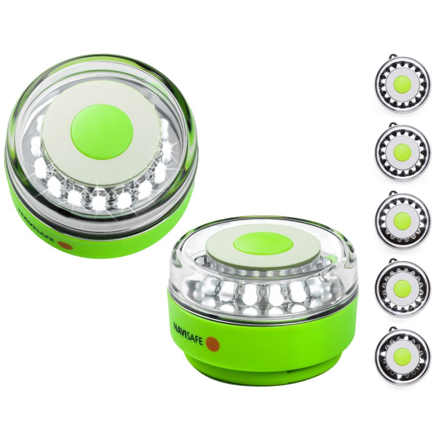 NAVISAFE 010-1 NAVILIGHT ALL-WHITE 5 MODE 360°RESCUE 2NM W/GREEN MAGNET BASE