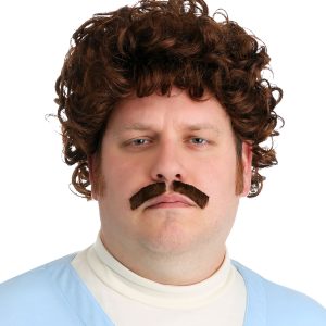 Nacho Libre Wig & Mustache Adult