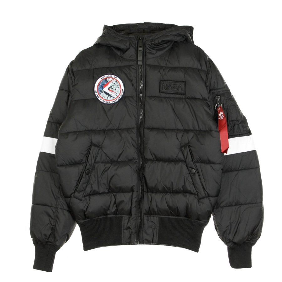 Nasa Hooded Puffer Men's Down Jacket Fd Black