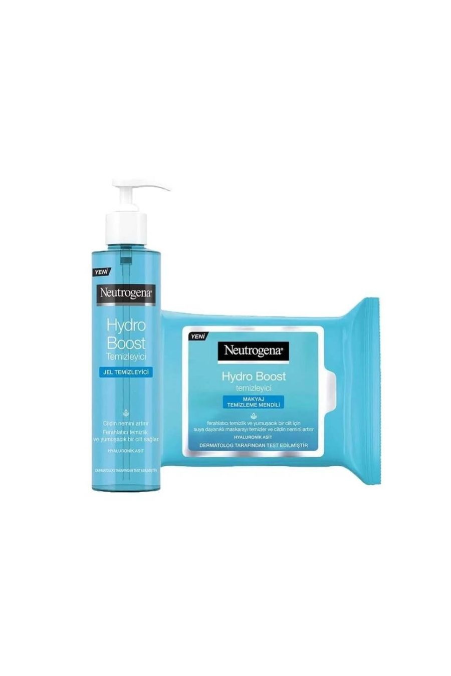 Neutrogena Hydro Boost Water Gel Cleanser 200 ml And Make Up Remover Wipes 25 Pc