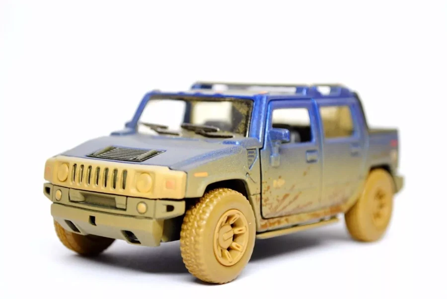 New 5" 2005 Hummer H2 Sut Muddy Diecast Model Toy Suv Truck 1:40 Blue New USA SE