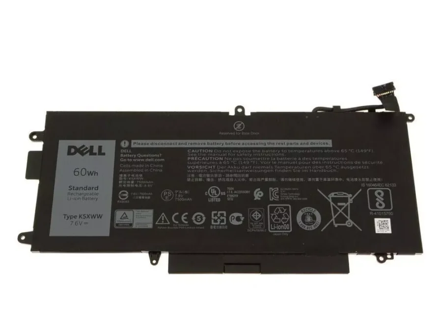 New Original Dell K5XWW Latitude 7390 2-in-1 60Wh 7.6V 4-Cell Laptop Battery