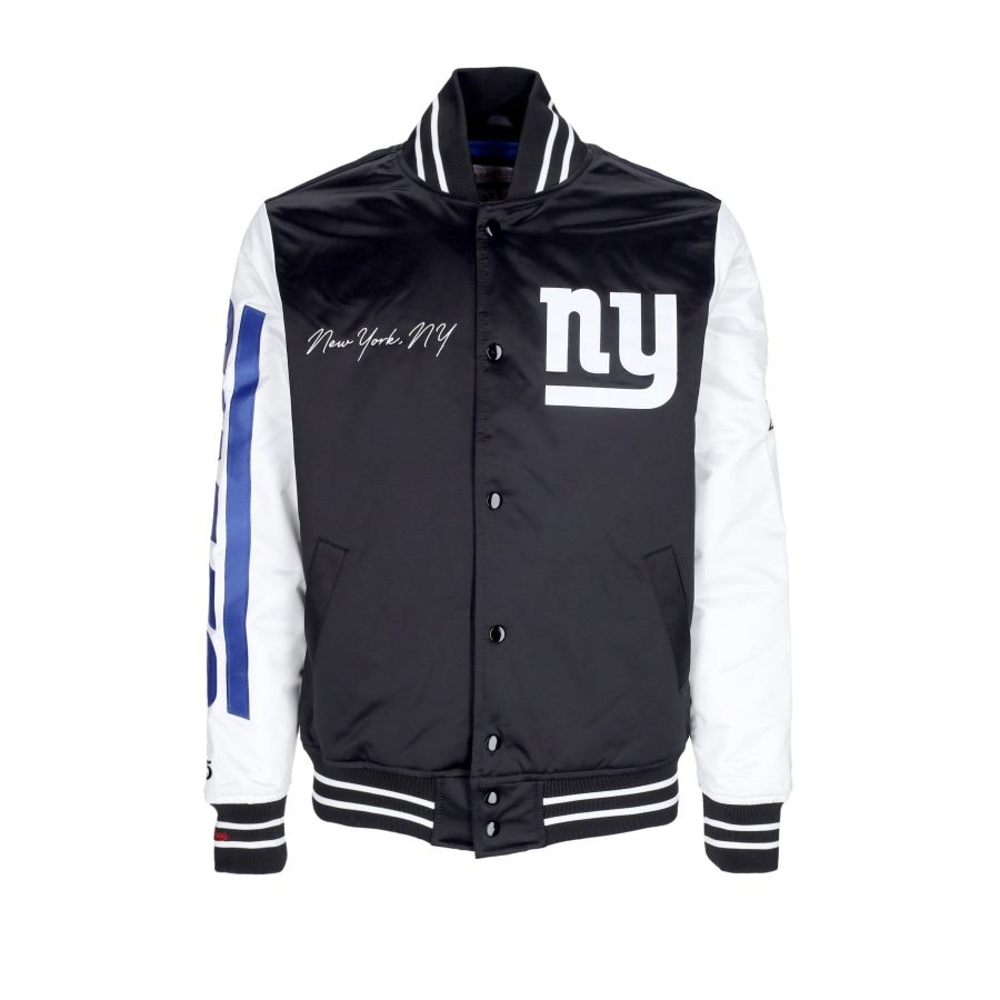 Nfl Team Origins Varsity Satin Jacket Men's Bomber Jacket Neygia Black/white