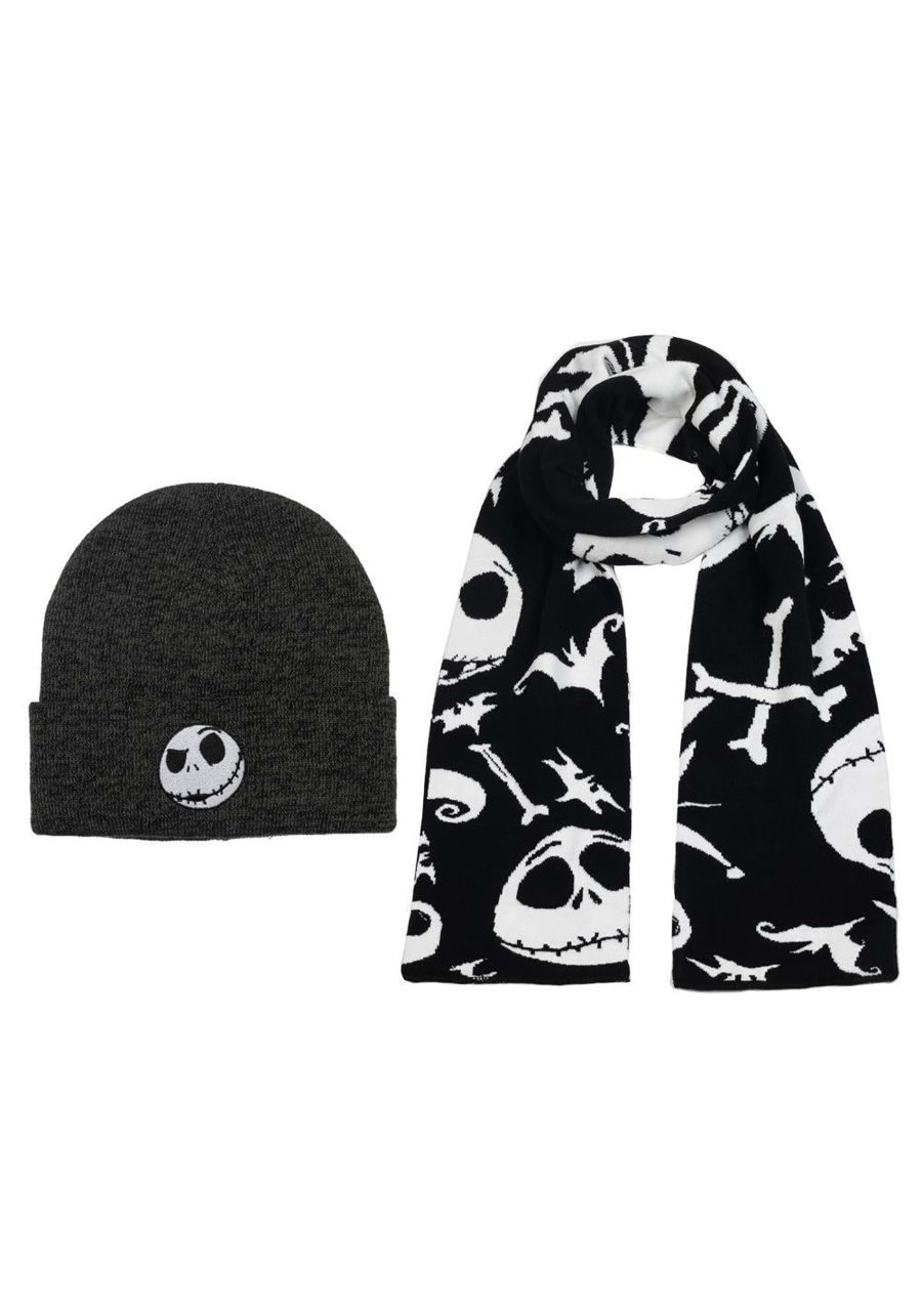 Nightmare Before Christmas Beanie and Scarf Combo