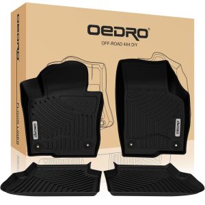 OEDRO? Floor Mats for 2011-2018 Volkswagen Jetta Sedan, Unique Black TPE All-Weather Guard Full Set Liners