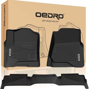 OEDRO? Floor Mats for 2015-2020 Chevrolet Tahoe/GMC Yukon, Black TPE All-Weather Guard Full Set Liners