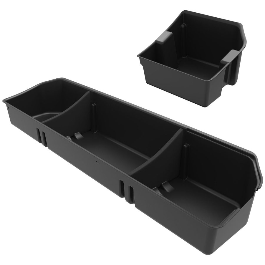 OEDRO? Upgraded UnderSeat Storage Box for 2015-2020 Ford F150 SuperCrew Cab, 2 in 1 Design Black Trunk Organizers