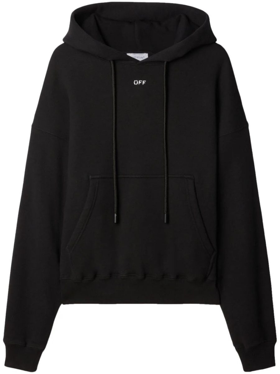 OFF-WHITE OFF Stamp Skate Hoodie Black White