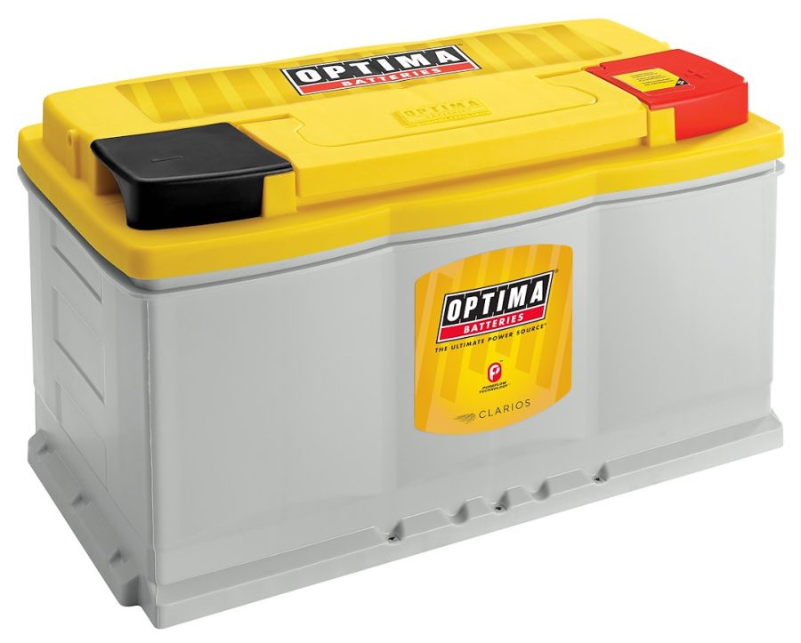 OPTIMA 7094-194 YELLOW TOP 12 VOLT GROUP DH7, DH7 Group Number; 12 Volts; 880 Cold Cranking Amps; Top Terminals; 12.4 Inch Length; 3.55 Inch Height; 6.89 Inch Width