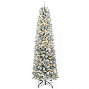 OasisCraft Pre-Lit Christmas Tree with with 8 Modes Remote - 6FT