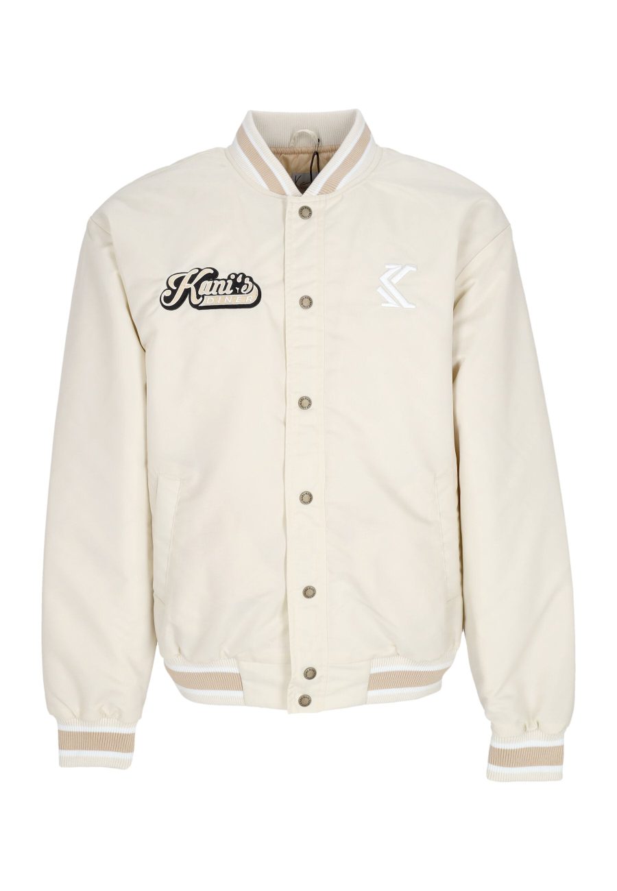 Og Diner Bowling Jacket Men's Bomber Jacket Off White