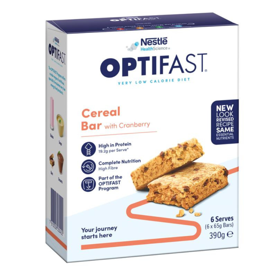 Optifast VLCD Cereal Bars - 6 x 65g (NEW)