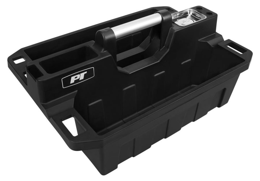 PERFORM TOOL W88995 Portable Supply Caddy and Magnetic Utility Tool Tray,Black