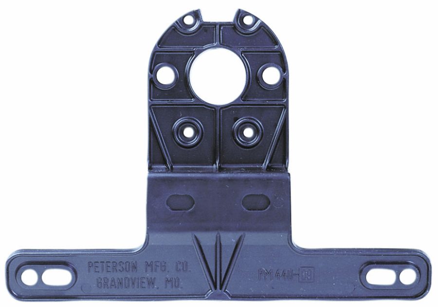 PETERSON V440-09 LICENSE BRACKET PLASTIC, Black; Plastic