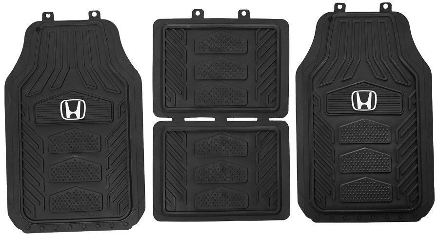 PLASTICOLOR 001670R01 Honda Weatherpro 4 Pc. Floor Mat Set, Black, One Size