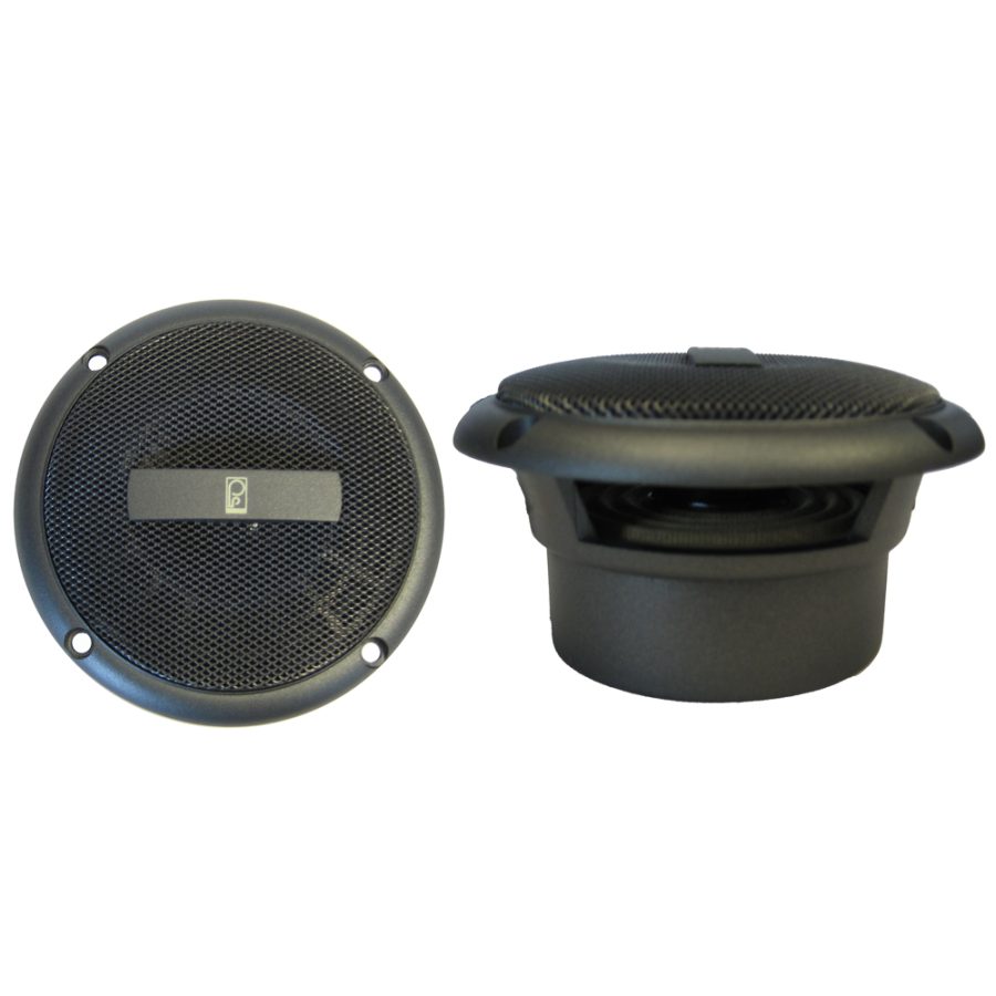 POLY-PLANAR MA3013G 3 INCH ROUND FLUSH-MOUNT COMPNENT SPEAKERS - (PAIR) GRAY