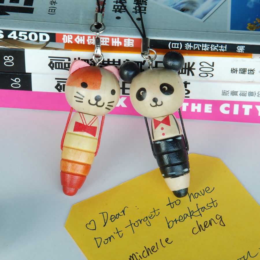 [Panda & Cat] Cell Phone Charm Strap