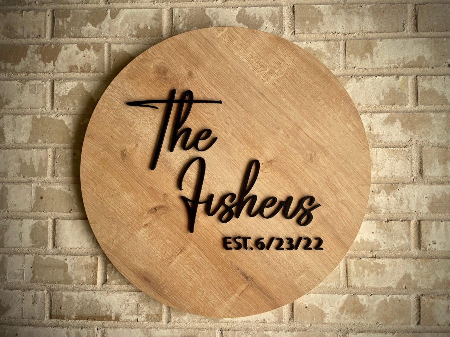 Personalized Wood Sign for Wedding, Front Door, and Events