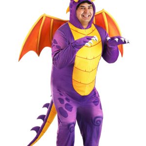 Plus Size Adult Spyro the Dragon Costume Jumpsuit