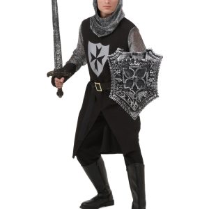 Plus Size Black Knight Costume for Men