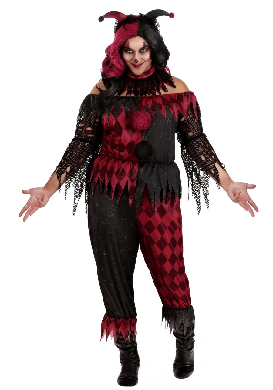 Plus Size Jinxed Jester Clown Costume for Women