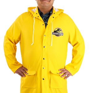 Plus Size Jurassic Park Yellow Raincoat Costume for Adults