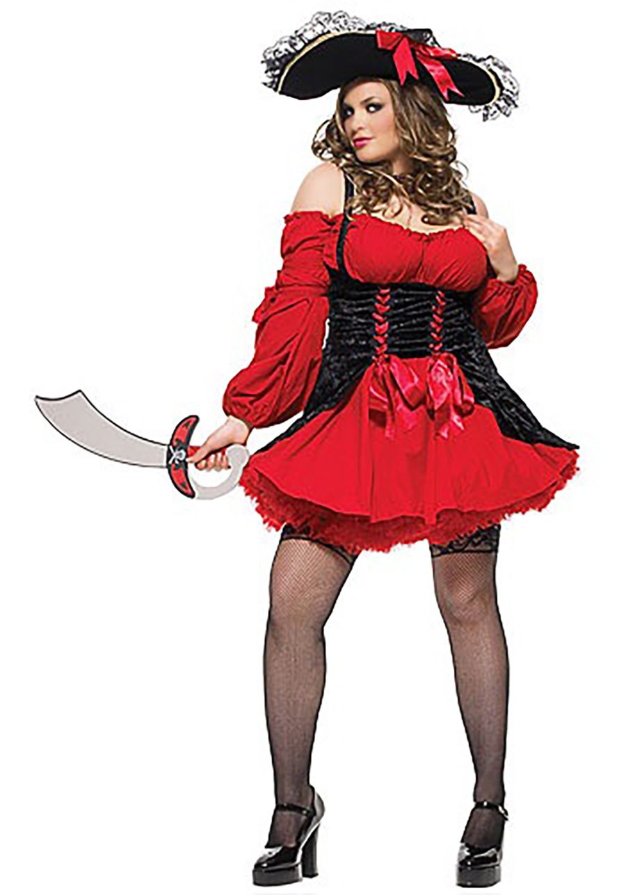 Plus Size Sexy Vixen Pirate Costume for Women