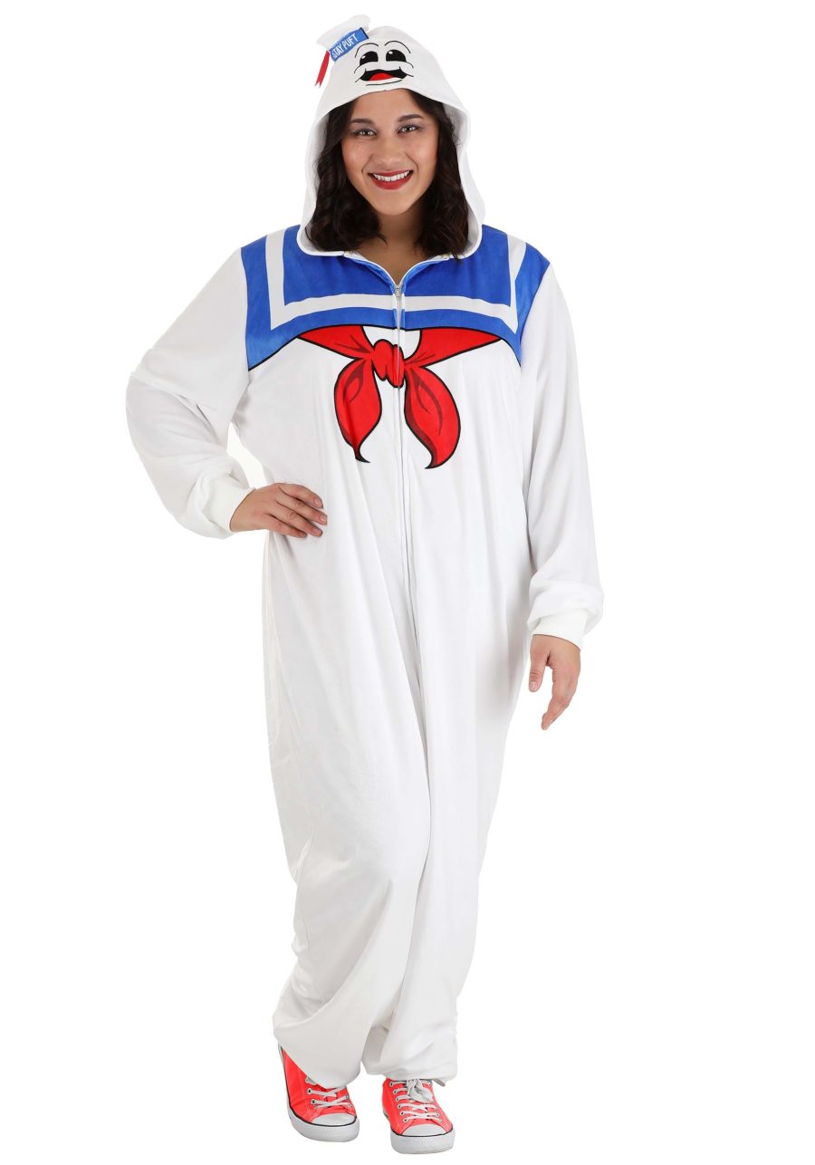 Plus Size Stay Puft Marshmallow Man Costume Onesie