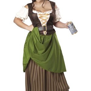 Plus Size Tavern Maiden Costume for Women